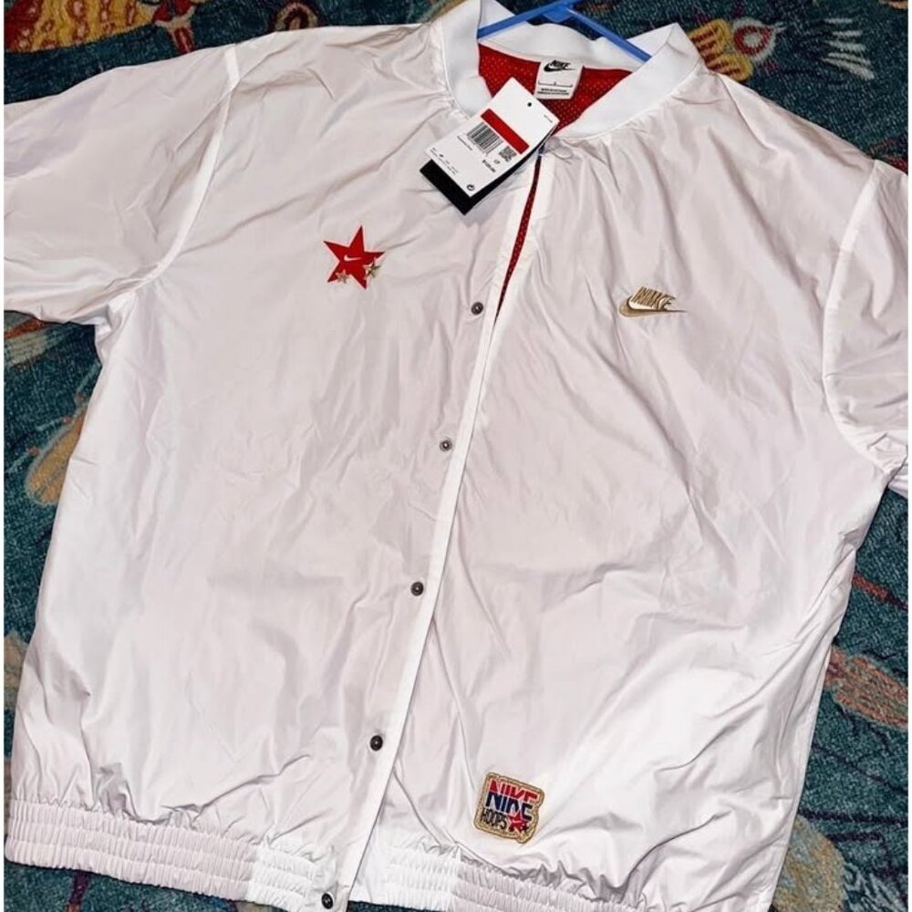 NEW $120 Nike hoops team USA warm up short sleeve jacket. Mens Large